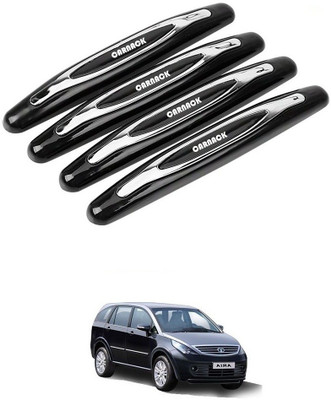 Znee Smart Silicone Car Door Guard(Black, Silver, Pack of 4, Tata, Aria)