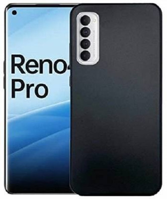 vizo Back Cover for OPPO Reno4 Pro(Black, Shock Proof)