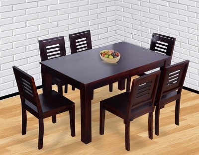 Wood Print Premium Quality Sheesham Solid Wood Solid Wood 6 Seater Dining Set(Finish Color -Mohagony Finish, DIY(Do-It-Yourself))