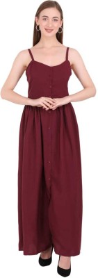 Bua Gi Collection Women A-line Maroon Dress