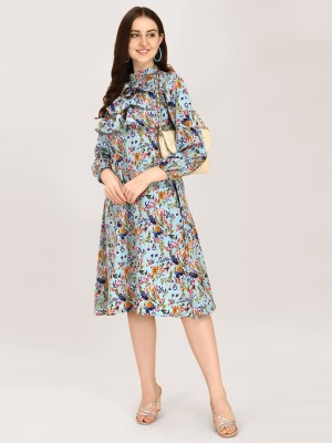 Oomph! Women Ruffled Multicolor Dress