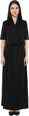 HARPA Women Maxi Black Full Length Dress
