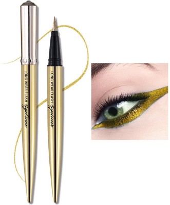 Emijun Glitter Eyeliner Long Wear Flash Shimmer Eye Liner Pen 1.5 g(GOLD)