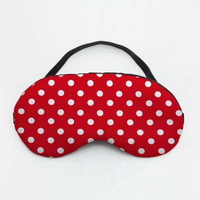 Crazy Corner Red Dotted Printed Eye Mask/Sleep Mask for Relaxing/Medidation/Sleep/Travel For Women/Men/Girls/Kids (7.4 * 4 Inches) | Comfortable & Soft Eye Cover/Eye Patch(30 g)