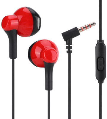 MAXOBULL Rock ep-204 Precision Bass Stereo Earphone Red Wired(Red, In the Ear)