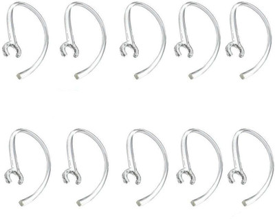 SANNO WORLD Bluetooth Headset Ear Hooks Combo Pack of 10 Pieces Bluetooth without Mic(Clear, On the Ear)