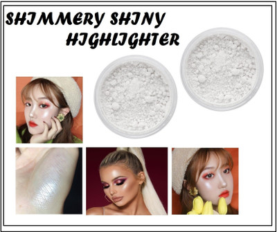 tanvi27 ILLUMINATOR SHIMMERY SHINY FACE OR BODY HIGLIGHTER POWDER COMBO Highlighter(WHITE)