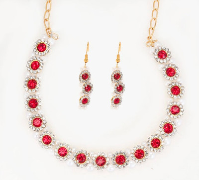ultimate shopping network Plastic Red Jewellery Set(Pack of 1)