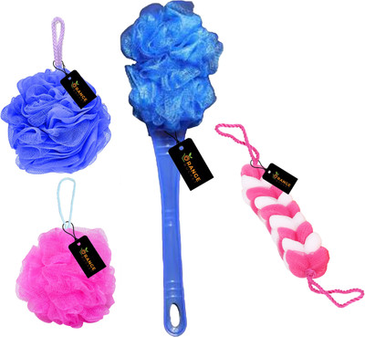 Orange Bucket Loofah(Pack of 4, Multicolor)