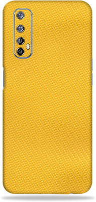 AsSkin Realme 7 Mobile Skin(Ultra Yellow Carbon Fiber With High Matte Finish.)