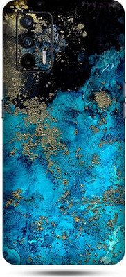 OggyBaba realme x7 max Mobile Skin(Blue Aqua Skin Matte Finish)