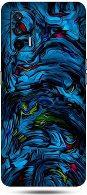 OggyBaba realme x7 max Mobile Skin(Blue Aqua Skin Matte Finish)
