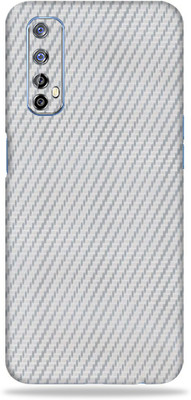 LAMHA Realme 7 Mobile Skin(Ultra Super Silver Carbon Fiber High Matte Finish.)