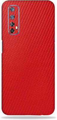 LAMHA Realme 7 Mobile Skin(Ultra Super Red Carbon Fiber With High Matte Finish.)