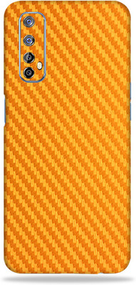 LAMHA Realme 7 Mobile Skin(Ultra Super Golden Carbon Fiber With High Matte Finish.)