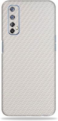 LAMHA Realme 7 Mobile Skin(Ultra Super White Carbon Fiber High Matte Finish.)