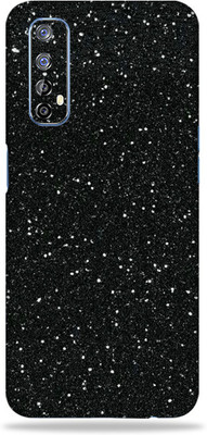 LAMHA Realme 7 Mobile Skin(Ultra Super Black Glitter With High Matte Finish.)
