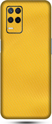 OggyBaba realme narzo 30 Mobile Skin(Lemon Yellow Carbon Fibre Skin Matte Finish)