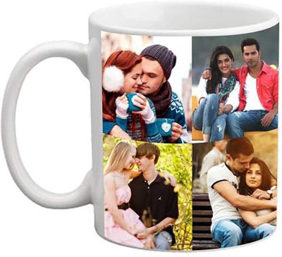 MISBH Printed Ceramic Customiz White Ceramic Coffee Ceramic Coffee Mug(325 ml)