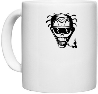 UDNAG White Ceramic Coffee / Tea 'Death | Skull' Perfect for Gifting [330ml] Ceramic Coffee Mug(330 ml)