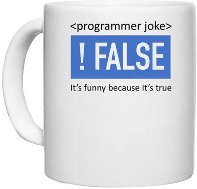 UDNAG White Ceramic Coffee / Tea 'Coder | Programmer joke' Perfect for Gifting [330ml] Ceramic Coffee Mug(330 ml)
