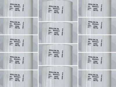 ROYAL STIC Self Adhesive Paper Label(White)