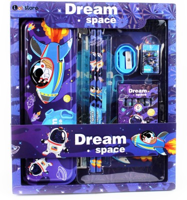 JOTKAPARKASH dream space dream space cartoon character Art Metal Pencil Box(Set of 1, Blue)