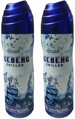 Al-Nuaim ICEBERG CHILLED Long Lasting Perfumed Spray 200 ml Free From Alcohol Pack of-2 Perfume  -  400 ml(For Men & Women)