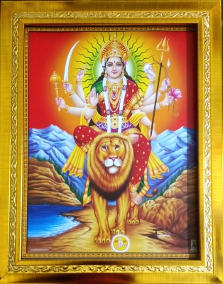 FRAMTASTIC MAA DURGA ON LION PHOTOFRAME Religious Frame