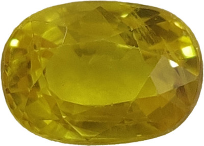 VISVESA Pukhraj, Guru, Ratti 4.27/Carats 3.89, Lab Certified Good Quality Bangkok Natural Yellow Sapphire Loose Gemstone. Stone Sapphire Ring