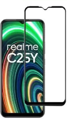 ISAAK Edge To Edge Tempered Glass for Realme C25Y Edge to Edge, Full Glue, 11D Tempered Glass(Pack of 1)