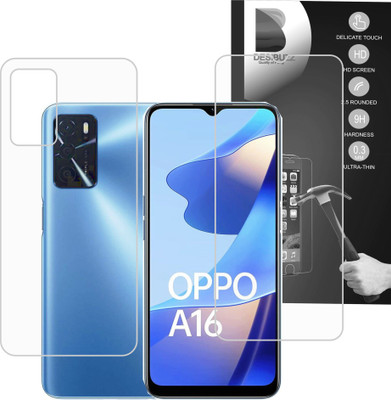 DESIBUZZ Front and Back Screen Guard for OPPO A16(Pack of 2)
