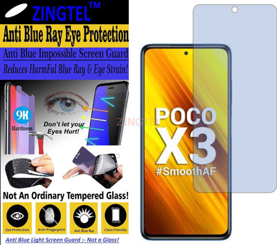 ZINGTEL Impossible Screen Guard for XIAOMI POCO X3 NFC (Impossible UV AntiBlue Light)(Pack of 1)