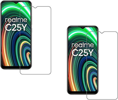 ISAAK Tempered Glass Guard for Realme C25Y(Pack of 2)