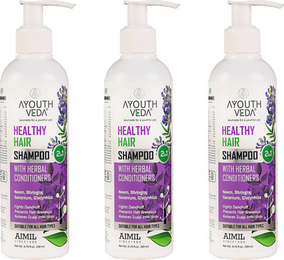 Ayouthveda HEALTHY HAIR SHAMPOO (pack of 3)(200ml each)(600 ml)