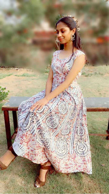 sanracchna fabricss Flared/A-line Gown(Multicolor)