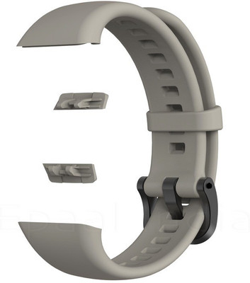J'TTON Replacement Silicon Strap for Honor Band 6 & Huawei Band 6 (Plain Grey) Smart Band Strap(Grey)