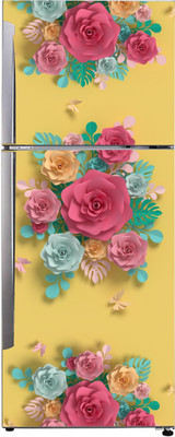 sp decals 60 cm Fridge sticker decorative multicolor abstract size (60x160)cm Self Adhesive Sticker(Pack of 1)