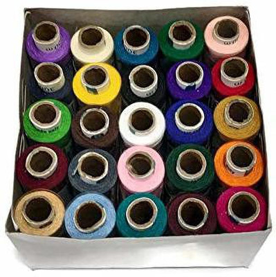 WHITE POPCORN MULTICOLOR Thread(300 m Pack of25)
