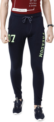 ARDEUR Printed Men Blue Track Pants