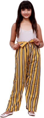 Skyfly Regular Fit Girls Yellow Trousers