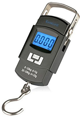 mega store 50 kg Hook Type Digital Led Screen Portable Luggage Weighing Scale Pack Of 1 Pc Weighing Scale(Black)