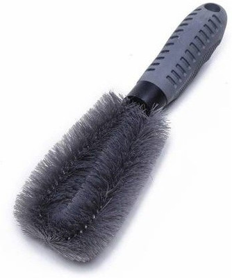 SRPHERE Tire Brush - Car Accessories for Truck Cleaning Van Washing - Car Wash Brush for Wheel Cleaning with Soft Thick Bristles Handheld (Gray) 1 ml Wheel Tire Cleaner(Pack of 1)