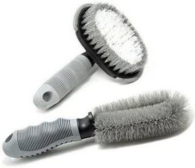SRPHERE Car Tire & Wheel Brush Soft Rubber Wash Tool 2 Pcs 2 ml Wheel Tire Cleaner (Pack of 2) 2 ml Wheel Tire Cleaner(Pack of 1)