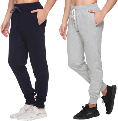Basis Solid Men Grey, Dark Blue Track Pants