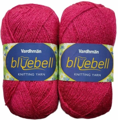 JEFFY Vardhman Bluebell 300 GM (1 Ball, 100 GM Each) Wool Ball Hand Knitting Wool/Art Craft Soft Fingering Crochet Hook Yarn, Needle Acrylic Knitting Yarn Thread Dyed Shade No-50