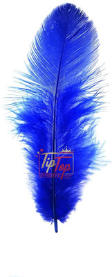 Tiptop Decoration Natural Dyed Feathers 10 cm (80 pieces) Dark Blue