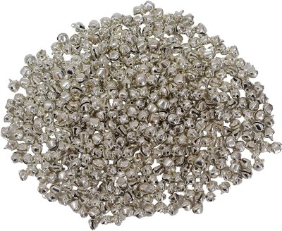 ASIAN HOBBY CRAFTS 200gram Ghungroo Jingle Metal Bell Shinning Beads for Jewelry Making, DIY, Bangle, Jhumer, Decorative Work Art and Crafts - Silver