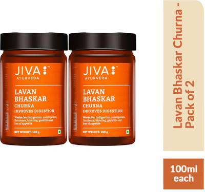 JIVA Lavan Bhaskar Churna - Boosts Appetite & Soothes Acidity - 200 g - Pack of 2(Pack of 2, 200 g)
