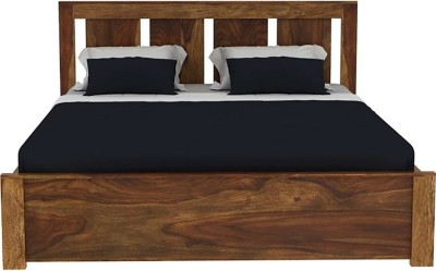 woodendecor Solid Wood Queen Bed(Finish Color - Brown, Delivery Condition - DIY(Do-It-Yourself))